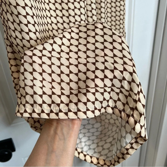 Princess Polly Brown & Cream Checkered Pull on Pants. Size 8. NWT. - Picture 6 of 11